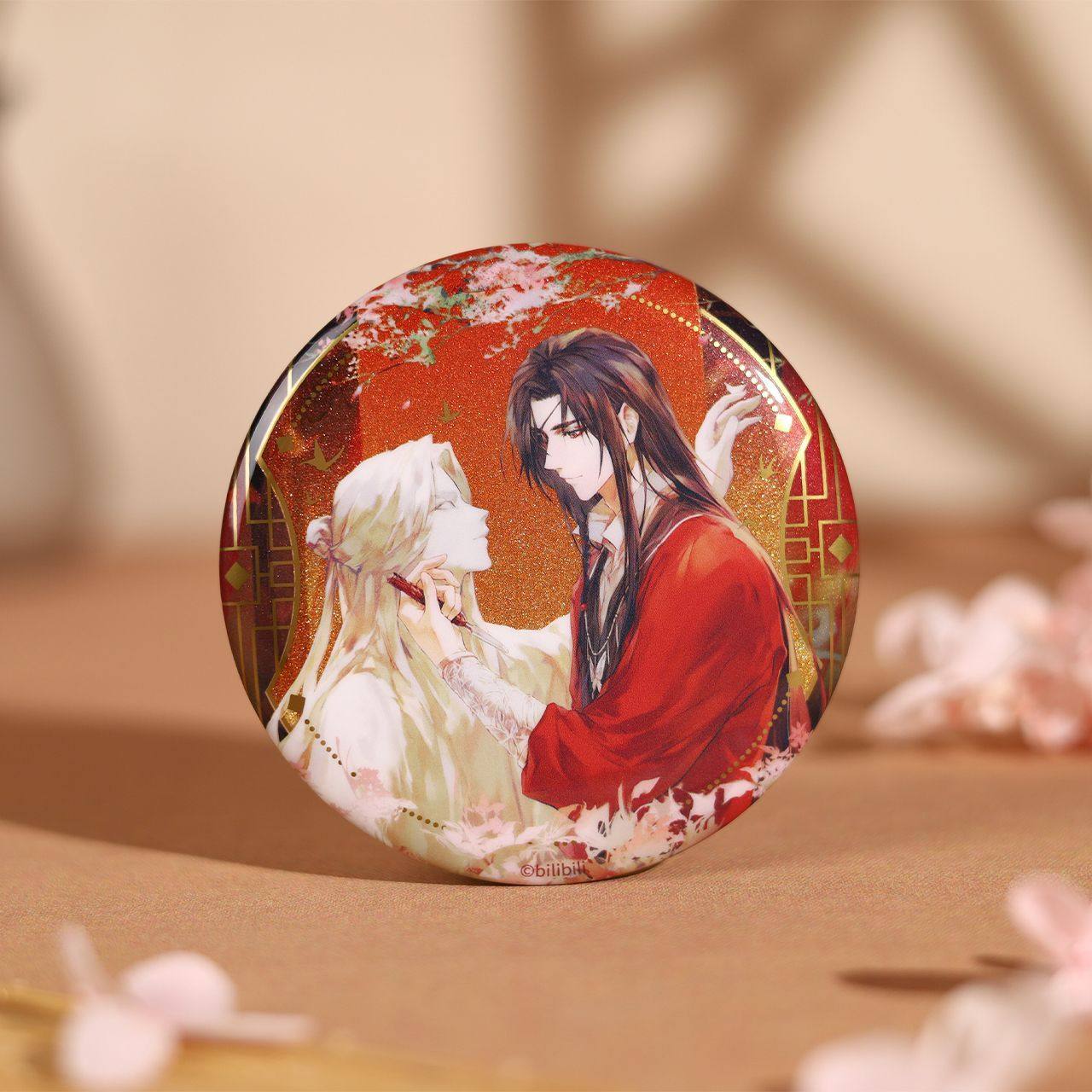 官方正版bemoe天官赐福周边动画吹影镂尘双人马口铁徽章吧唧谷子