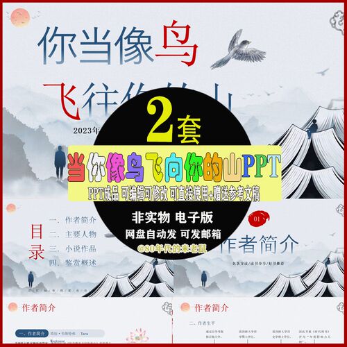 你当像鸟飞往你的山读书分享PPT好书教师心得交流感悟成品课件PPT