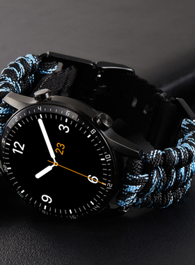 索柯适用华为GT4/GT3/GT2 pro表带尼龙2e伞绳手工编织新款手表链watch3/4pronew荣耀GS3magic2替换男女运动