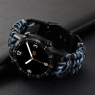 手表链watch3 索柯适用华为GT4 pro表带尼龙2e伞绳手工编织新款 GT2 4pronew荣耀GS3magic2替换男女运动 GT3