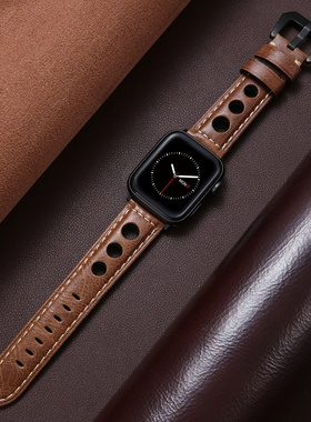 适用iwatch10表带真皮苹果手表表带applewatch9表带8/7代6/5/4创意se男新款45mm46/41/42女生seriess7ultra