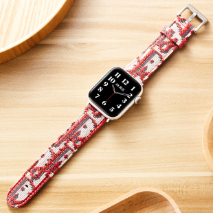 索柯适用iwatch10表带苹果S9手表applewatch8真皮S7时尚 45mm S6高级感头层牛皮SE运动智能44ultra手表链46