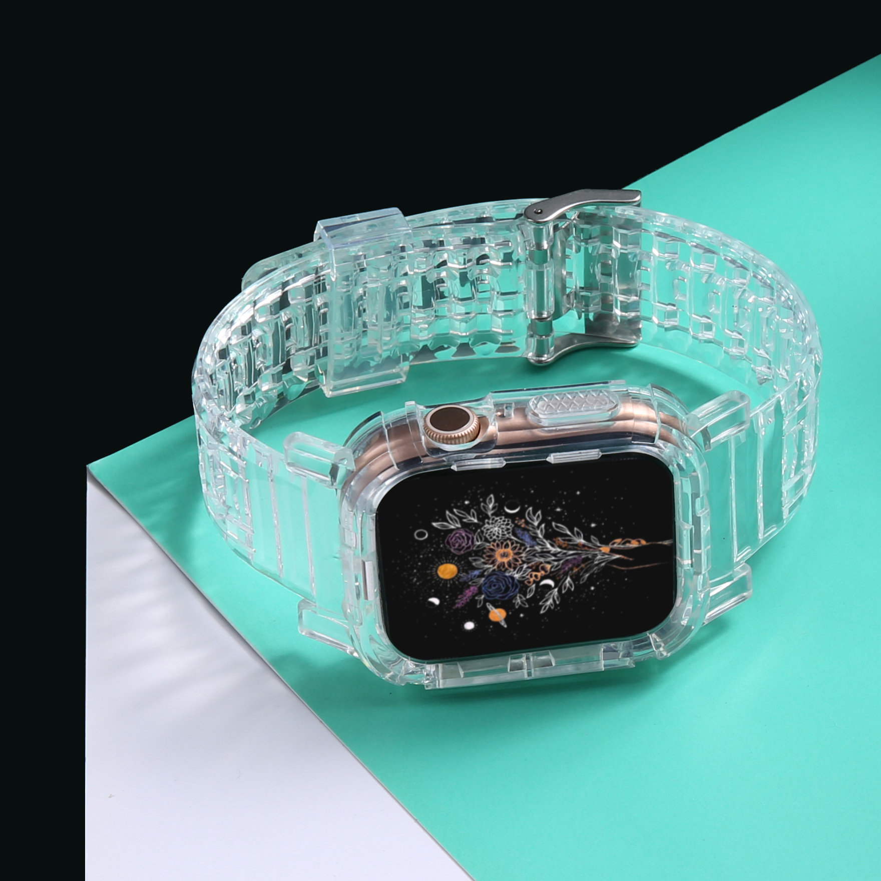 适用苹果手表apple watch表带女苹果手表表带透明iwatch6/5/4/3/2代1