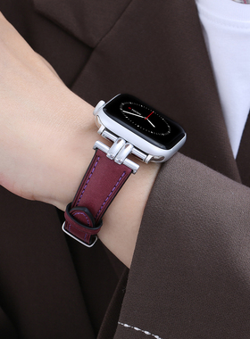 索柯iwatch10表带applewatch9/8苹果S7夏S6个性6代SE手表5真皮4小众3细S8女生44mmultra智能iPhonewatch运动