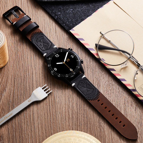 索柯适用华为watch手表真皮表带
