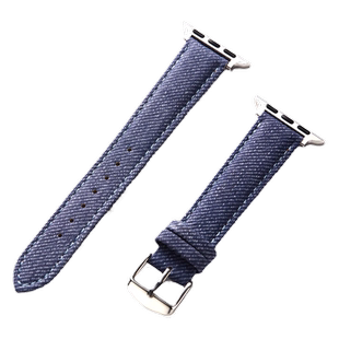 索柯适用AppleWatchSeries10表带时尚感牛仔布表带女款41/40mm苹果手表iwatch3/4/5/6/7/8/9代真皮表带Ultra2