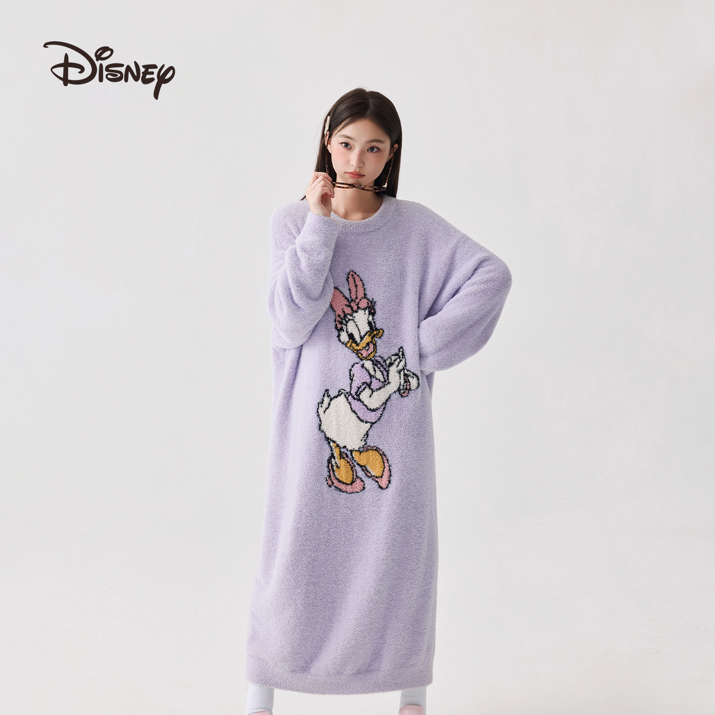 迪士尼黛丝半边绒睡袍睡衣