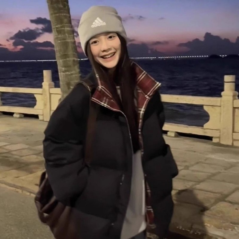 美式复古vibe立领羽绒棉服女冬季