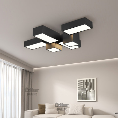 现代极简几何形客厅吸顶灯