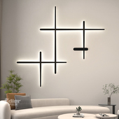 壁灯现代简约创意个性 饰灯沙发电视背景墙线条形LED灯 客厅卧室装