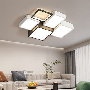 新款 北欧客厅吸顶灯现代简约大气主卧房间灯卧室创意方块中山灯具