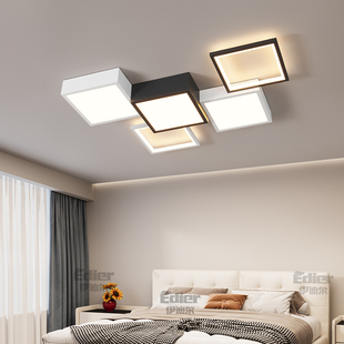 新款 极简卧室现代简约几何吸顶灯创意黑白组合主卧房间办公室灯具