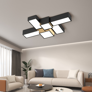 创意客厅吸顶灯新款 现代简约几何全光谱房间主灯全屋套餐中山灯具