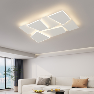 全光谱客厅吸顶灯现代简约led主卧室护眼灯个性 方形大厅主灯