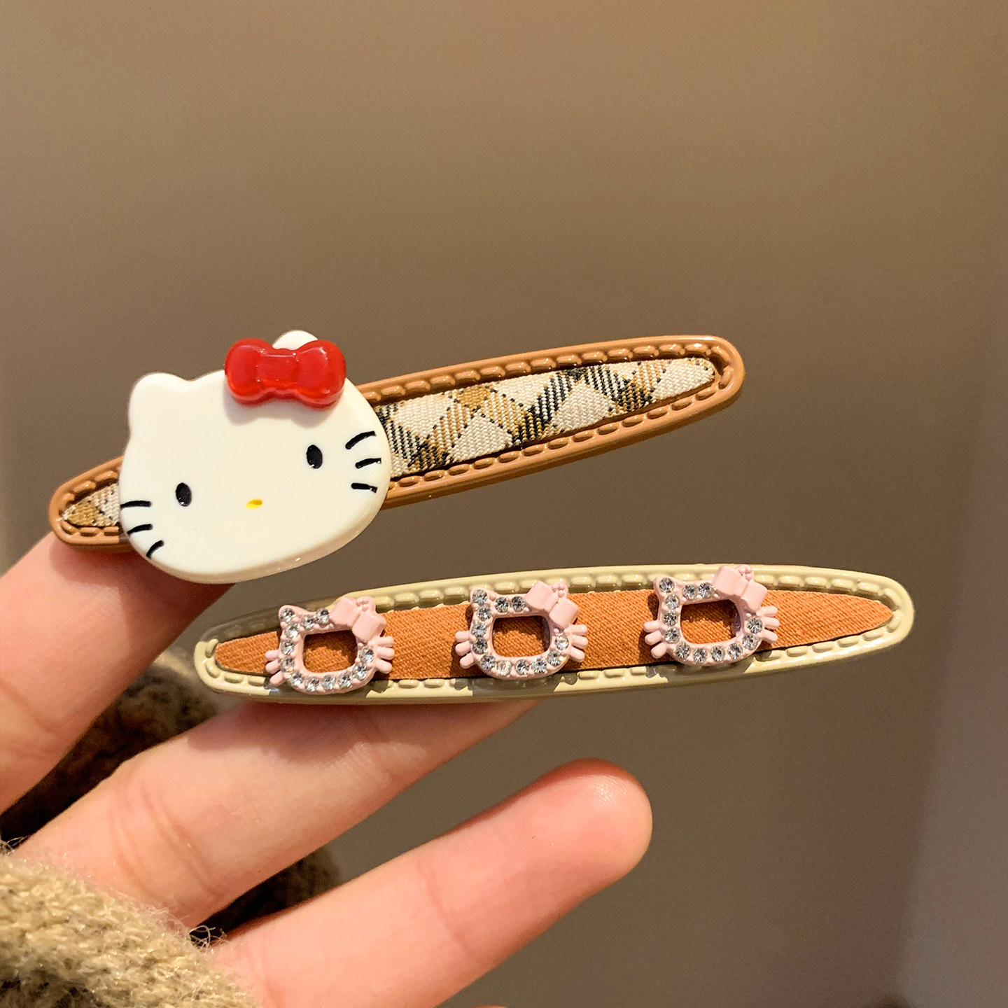 橘色Kitty猫水钻发夹边夹侧边女高级感碎发刘海可爱头饰复古韩系,饰品/流行首饰/时尚饰品新,发饰,淘宝优惠券,粉丝福利购,淘宝优惠卷