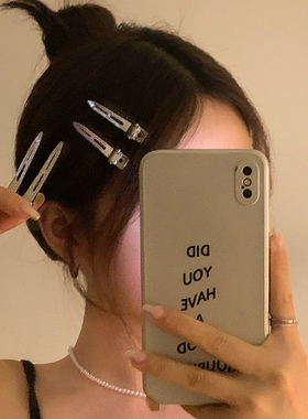 无痕蓬松高颅顶定位夹金属刘海侧边化妆定型夹简约鸭嘴夹发卡发饰