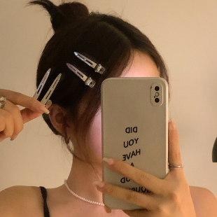 无痕蓬松高颅顶定位夹金属刘海侧边化妆定型夹简约鸭嘴夹发卡发饰