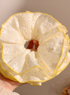 生如夏花~米色雏菊花朵大肠发圈