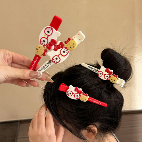 可爱Kitty猫发夹边夹侧边刘海