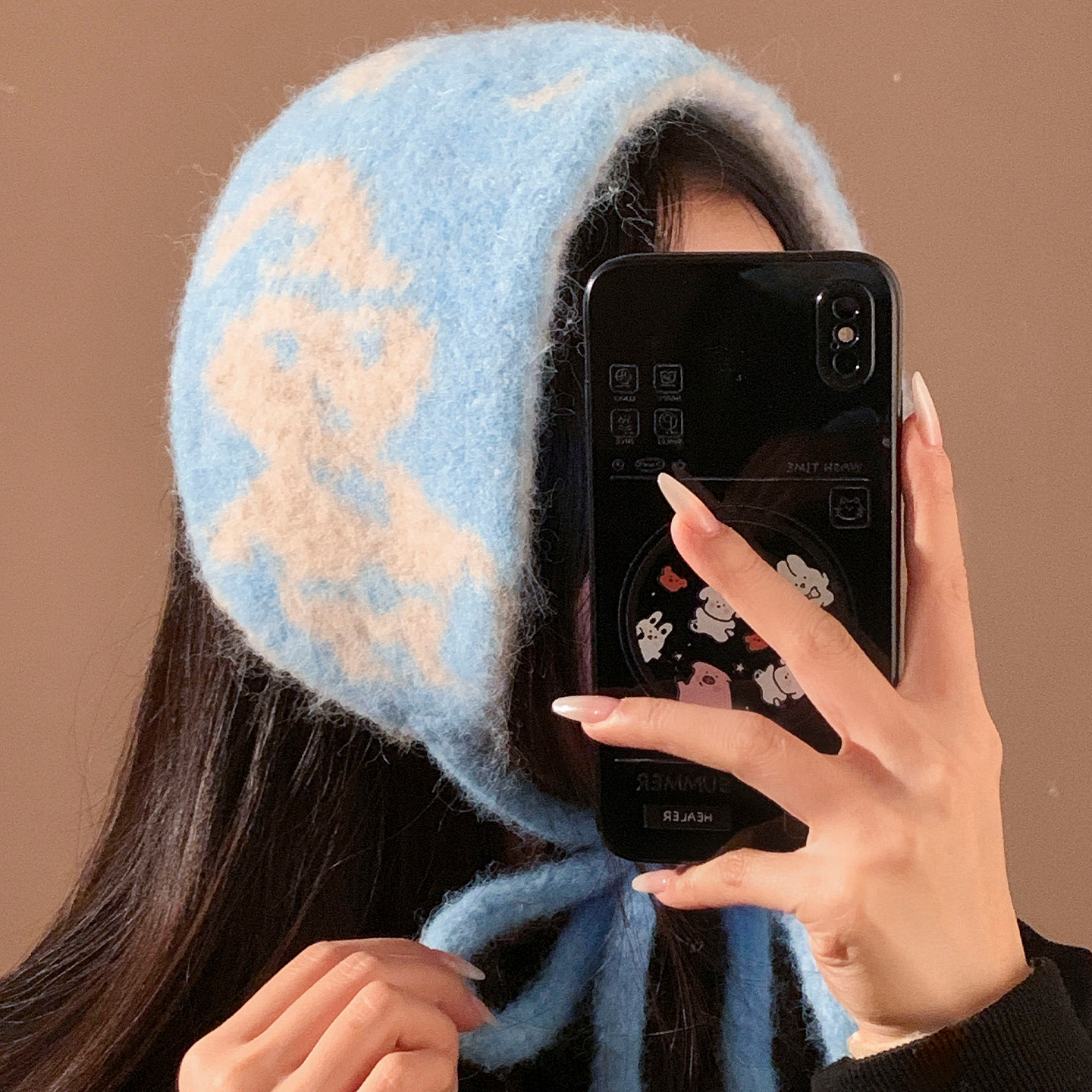 北海道蓝色雪人毛线针织系带耳罩女冬季保暖防风防寒护耳包耳暖,服饰配件/皮带/帽子/围巾,耳套,淘宝优惠券,粉丝福利购,淘宝优惠卷