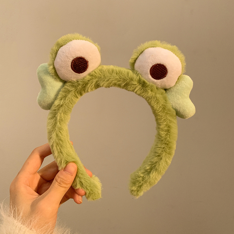 搞怪可爱绿色青蛙毛绒发箍