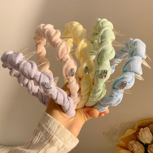 多巴胺甜美缠绕大波浪带齿发箍