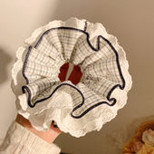 ins风格 子蕾丝大肠发圈女高级感韩系头饰超大气质丸子头头花发绳