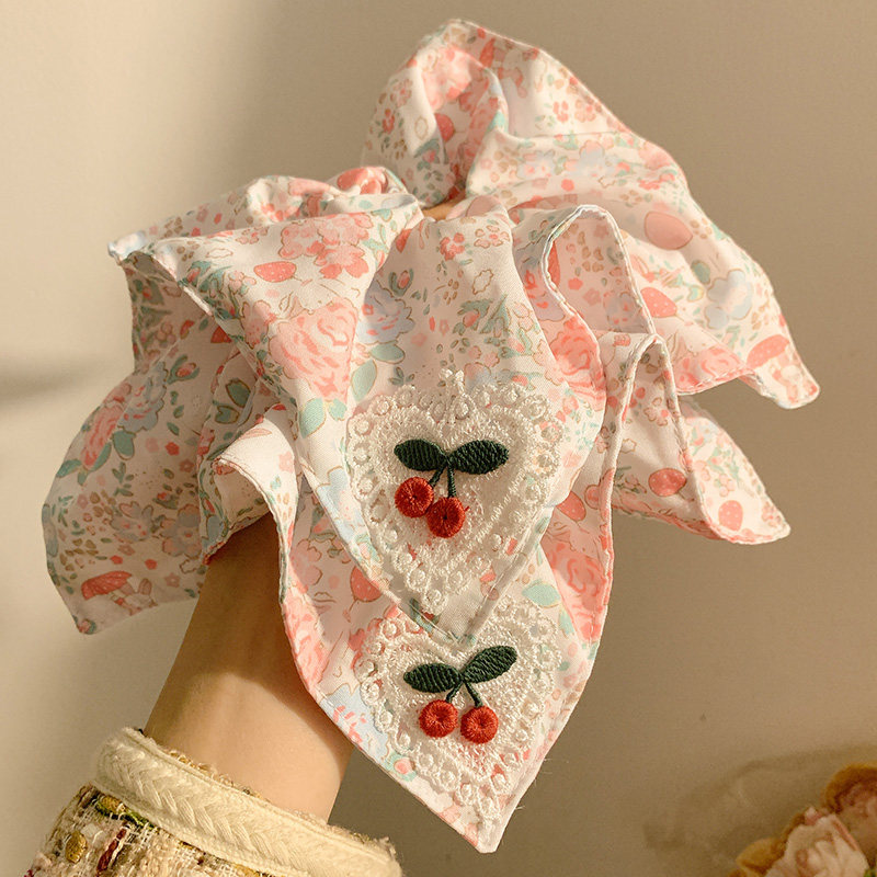 可爱粉色樱桃碎花方巾大肠发圈女头绳韩系大号扎头发2025新款发饰,饰品/流行首饰/时尚饰品新,发饰,淘宝优惠券,粉丝福利购,淘宝优惠卷