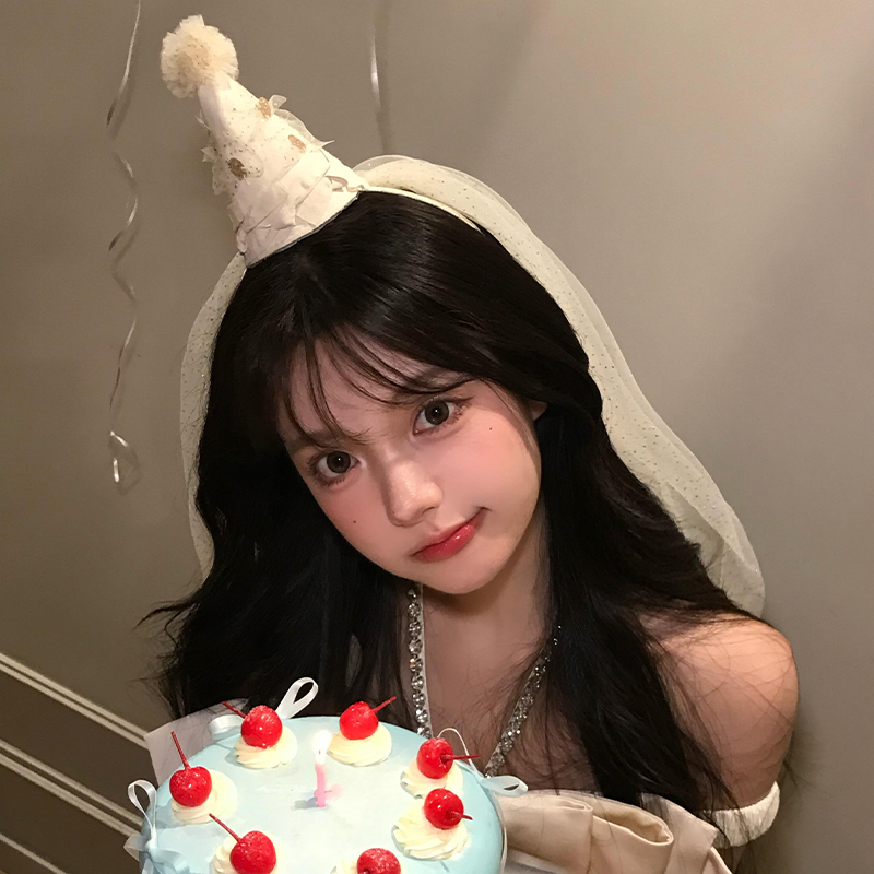 公主风~蝴蝶结生日头纱发箍