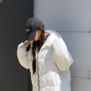 实拍25裂雪女短款秋冬季新款女士韩版连帽小个子面包服羽绒棉衣