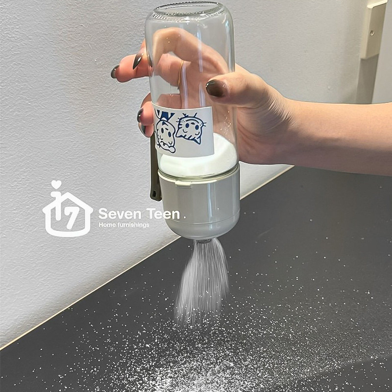 定量控盐调料瓶厨房专用食品级玻璃瓶按压式调料盒防潮密封罐家用