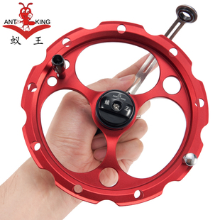 蚁王大号风火轮AQM150全金属带卸力手拨轮八卦海钓筏竿轮谷麦前打