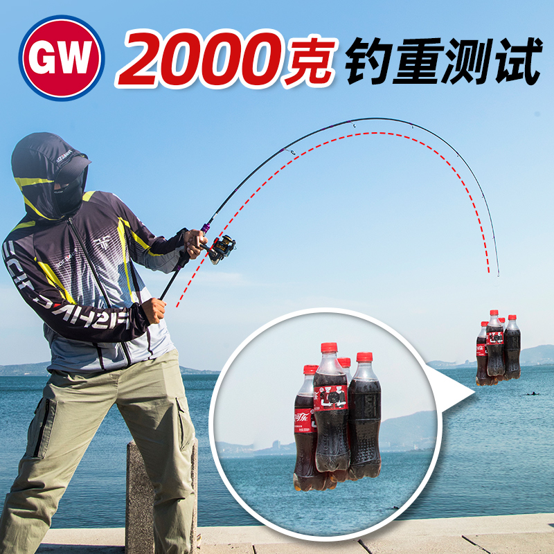 光威鱼竿路亚竿金帆ML碳素M抛竿远投竿2.7米翘嘴鲈鱼竿套装