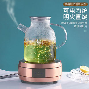 玻璃茶壶水果花茶壶耐高温家用烧水壶带过滤泡茶壶煮茶壶茶具套装