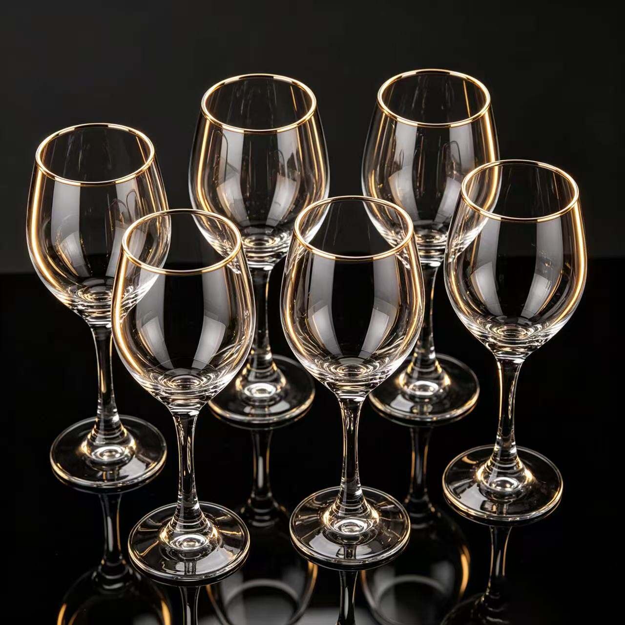 家用红酒杯6个套装透明玻璃