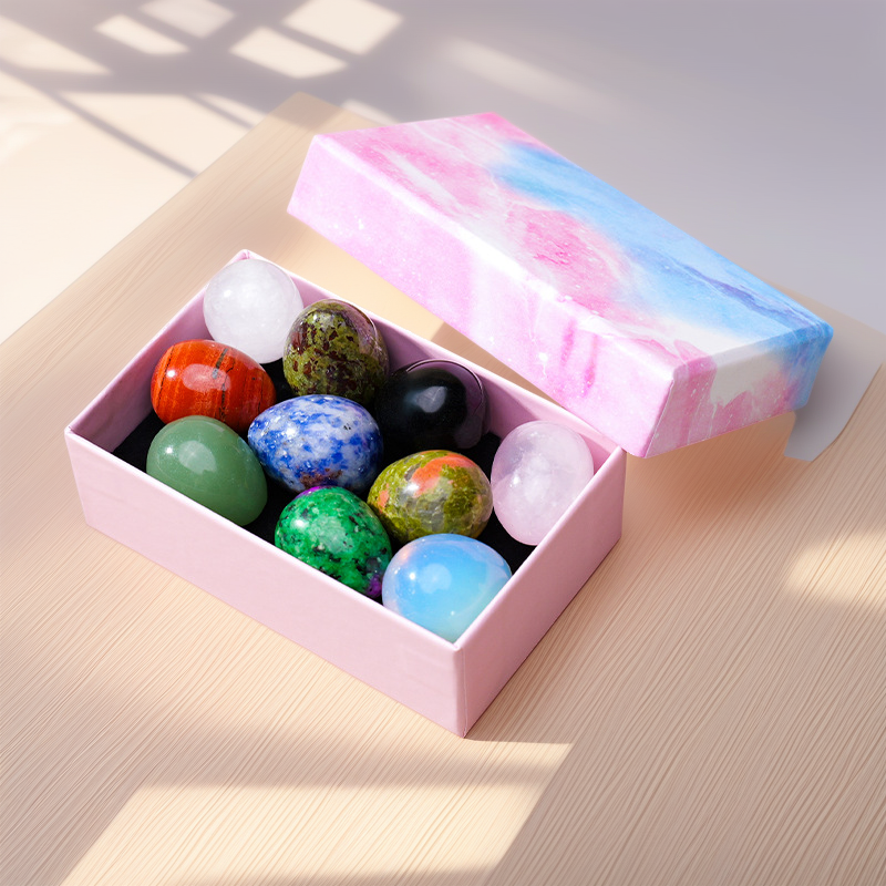 彩色套盒天然水晶玛瑙小鸡蛋套装紫粉白水晶原石摆件手把件礼盒,饰品/流行首饰/时尚饰品新,手把件/把玩物,淘宝优惠券,粉丝福利购,淘宝优惠卷