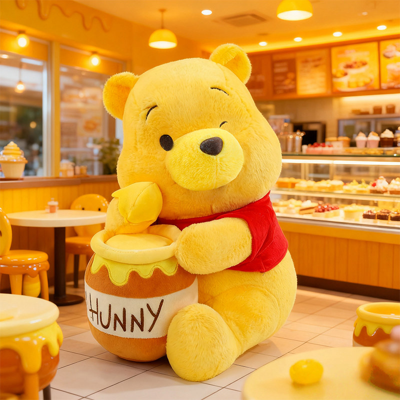 可爱蜂蜜罐维尼小熊公仔毛绒玩具睡觉抱枕儿童布娃娃玩偶女生礼物