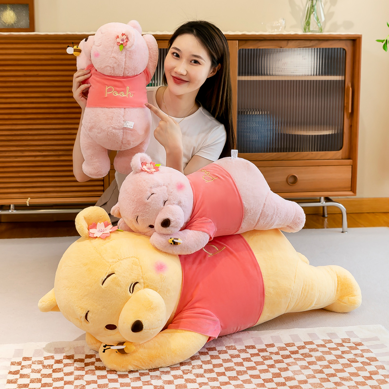 趴姿维尼熊毛绒玩具抱枕玩偶女友儿童生日礼物女生睡觉头枕搂抱女