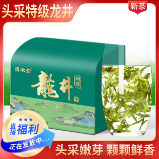 2025特级龙井春芽头采嫩芽鲜香甘爽回味悠长绿茶送礼推荐250克