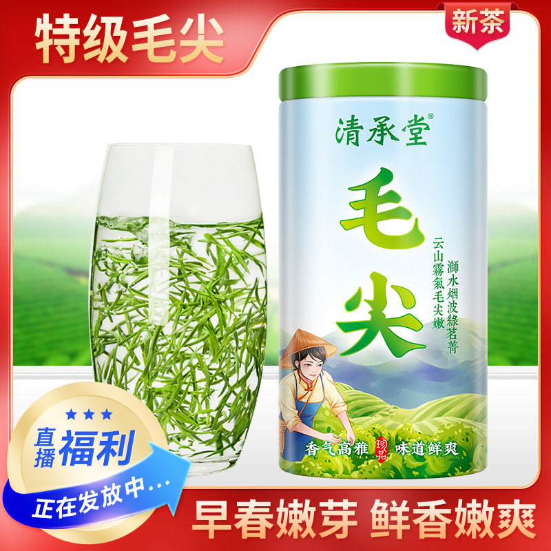 清承堂2025毛尖新茶嫩芽散装毛峰茶叶明前春茶浓香型绿茶125g,茶,特色产区绿茶,淘宝优惠券,粉丝福利购,淘宝优惠卷