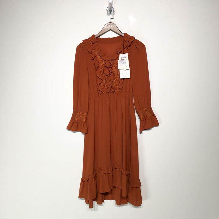 潮系列 Z01-A00545 时尚连衣裙品牌女装折扣颦