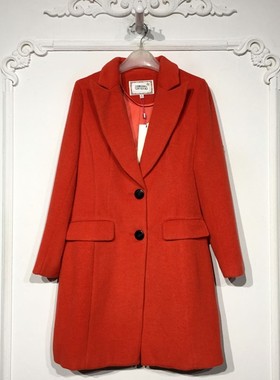 潮系列 8281S142 时尚毛呢外套品牌女装折扣颦