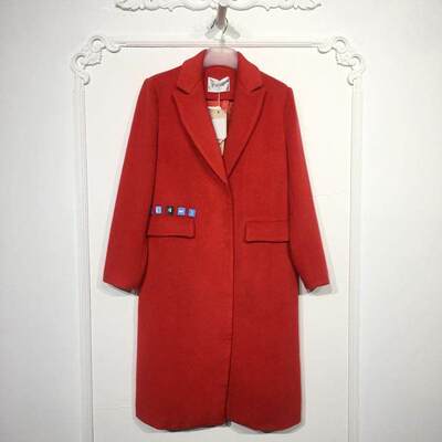 潮系列 8167S295 时尚毛呢外套品牌女装折扣颦