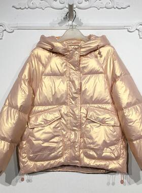 潮系列 D94721 时尚短款羽绒服品牌女装折扣颦