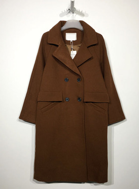 唐S系列 D88545 时尚长款毛呢外套品牌女装折扣颦