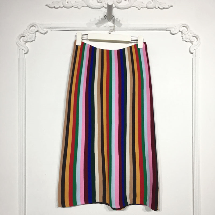 欧系列 8193S044 时尚针织半身裙品牌女装折扣颦