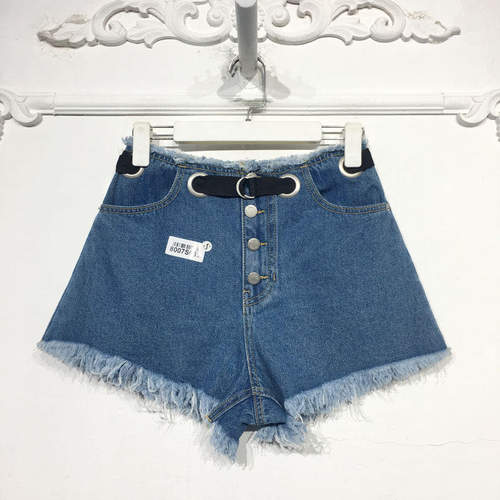 HC系列 8007S080 时尚牛仔短裤品牌女装折扣颦