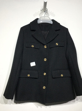 潮系列 D98107 时尚毛呢外套品牌女装折扣颦