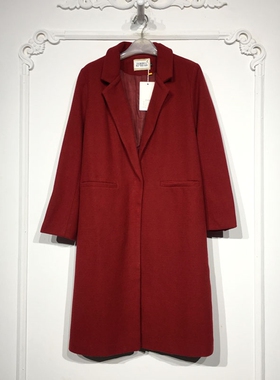 潮系列 8278S169 时尚毛呢外套品牌女装折扣颦