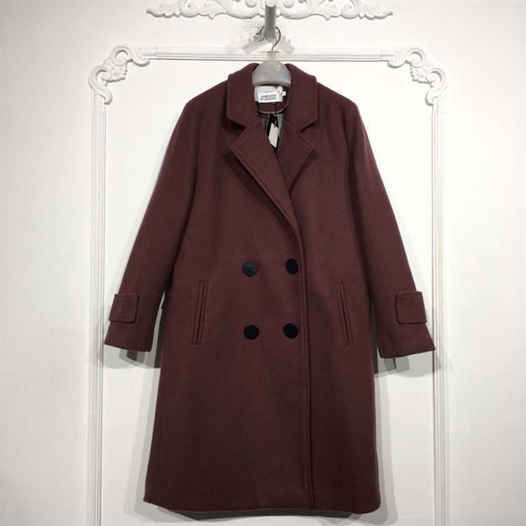 潮系列 8128S061 时尚毛呢外套品牌女装折扣颦